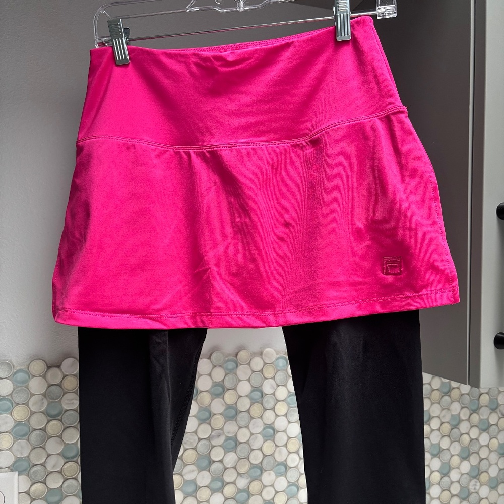 Fila Capri Skirt in Hot Pink and Black